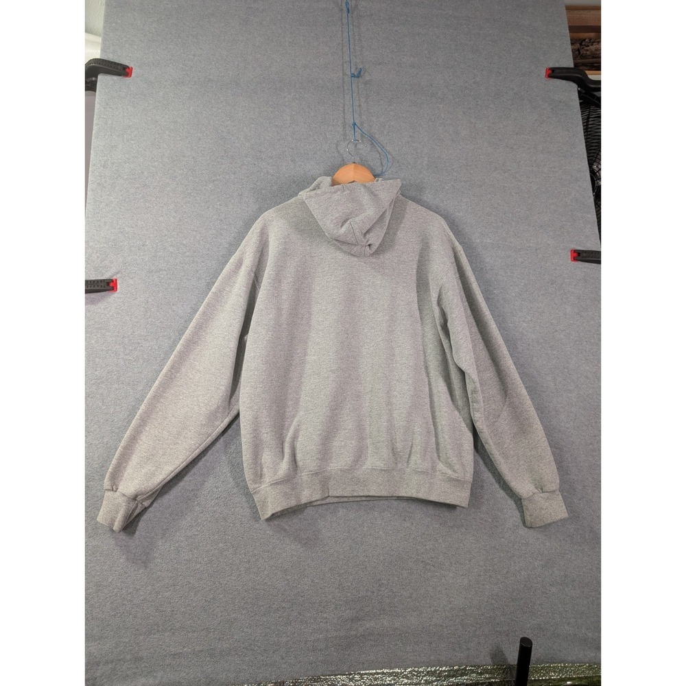 Champion Doane College Hoodie Mens Large Gray Spell Out Sweatshirt - Picture 2 of 9